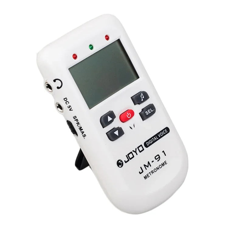 JOYO JM-91 Mini Metrónomo Vocal Multifuncional Portátil, Metrónomo Eletrónico Digital, Gerador de Tons e Afinador para Guitarra, Violino, Ukulele, JM-91 (Branco)