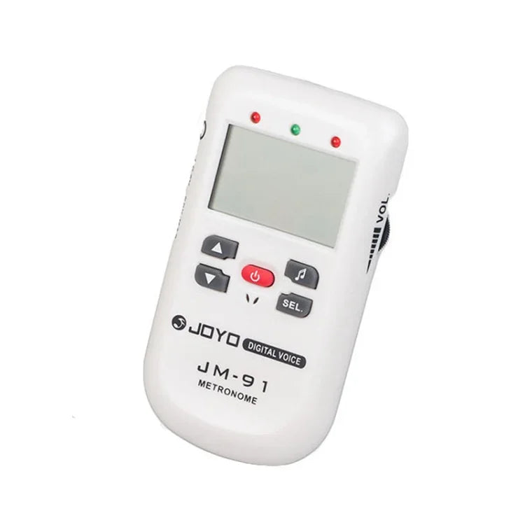 JOYO JM-91 Mini Metrónomo Vocal Multifuncional Portátil, Metrónomo Eletrónico Digital, Gerador de Tons e Afinador para Guitarra, Violino, Ukulele, JM-91 (Branco)