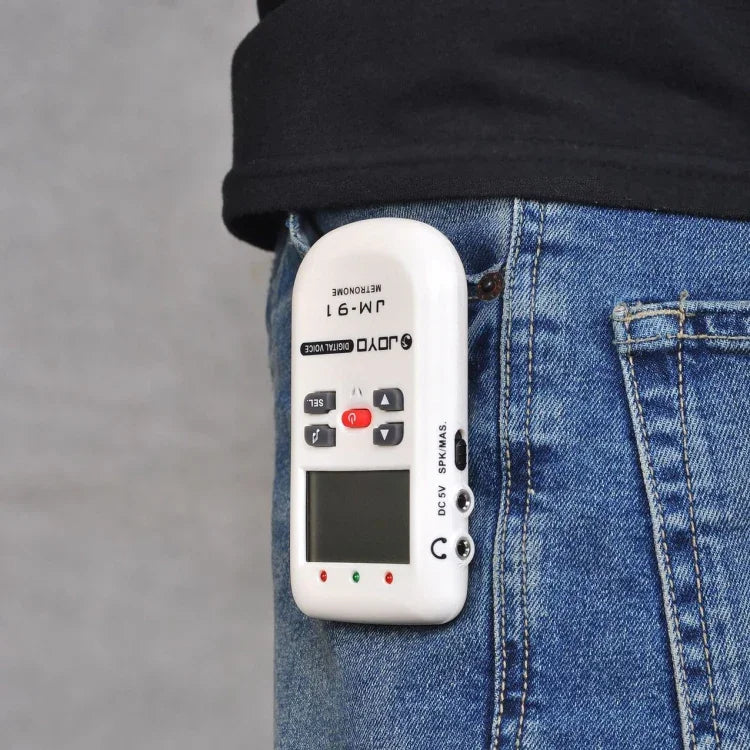 JOYO JM-91 Mini Metrónomo Vocal Multifuncional Portátil, Metrónomo Eletrónico Digital, Gerador de Tons e Afinador para Guitarra, Violino, Ukulele, JM-91 (Branco)