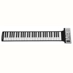 Teclado Piano Eletrónico Flexível Portátil de 61 Teclas com Colunas, 61 Teclas