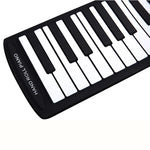 Teclado Piano Eletrónico Flexível Portátil de 61 Teclas com Colunas, 61 Teclas