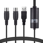 WERSI UM-18 Cabo USB MIDI MidiPort Cabo MIDI Piano Elétrico Bateria Eletrónica Linha de Edição Musical, Comprimento: 2m