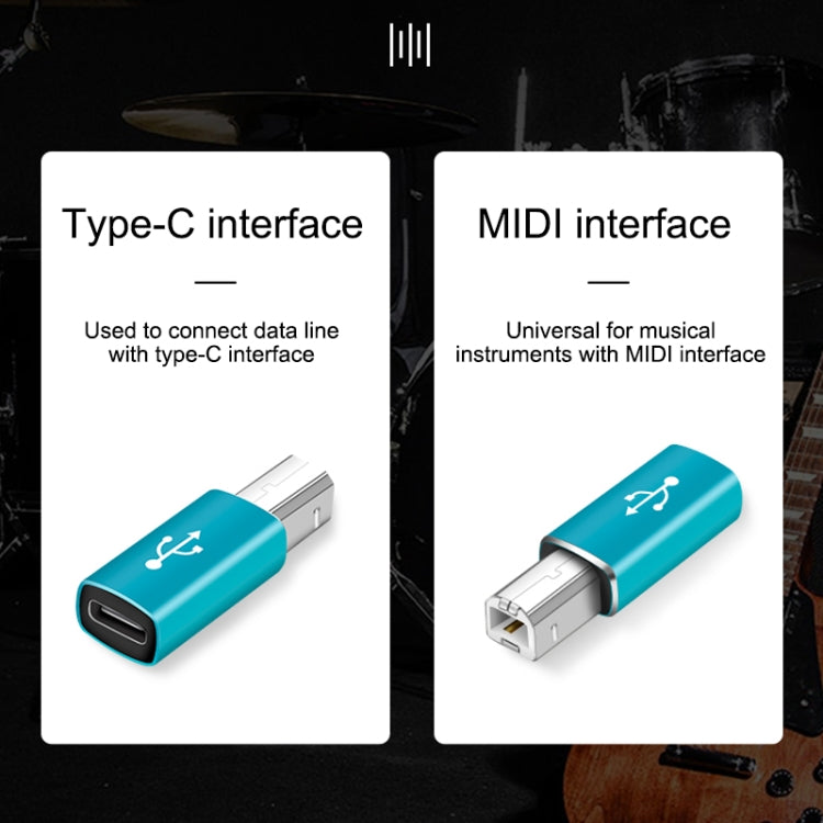 Adaptador Universal Tipo-C Fêmea para MIDI Macho para Instrumentos Musicais Electrónicos
