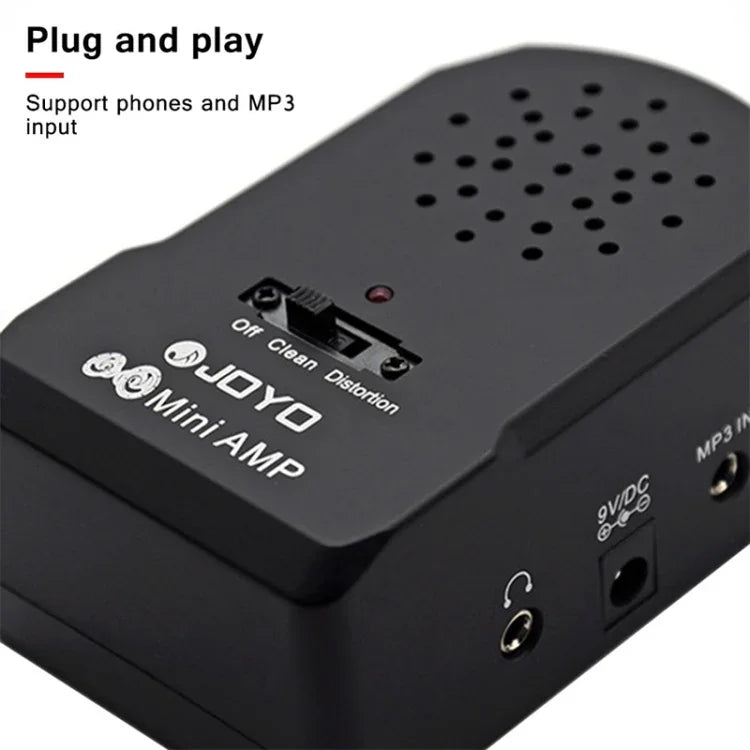 Amplificador de Guitarra JOYO JA-01 2W de Grande Volume Mini Portátil para Guitarra Elétrica e Baixo com Timbre de Distorção, Suporta MP3 / Auscultadores, JA-01