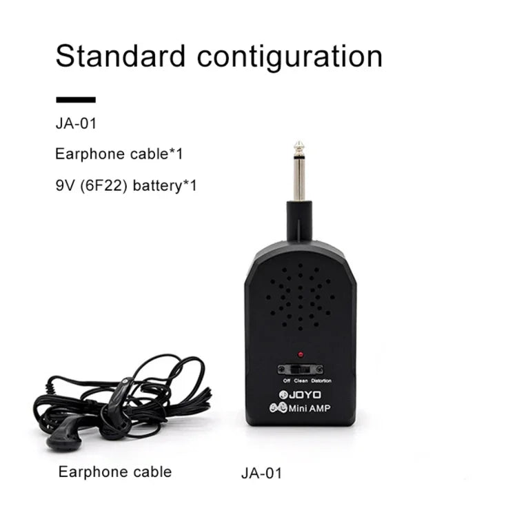 Amplificador de Guitarra JOYO JA-01 2W de Grande Volume Mini Portátil para Guitarra Elétrica e Baixo com Timbre de Distorção, Suporta MP3 / Auscultadores, JA-01
