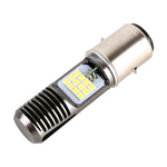 BA20D DC12V / 7.4W Motorcycle LED Headlight with 24LEDs SMD-3030 Lamp Beads, BA20D Style 2 (White Light), BA20D Style 2 (Yellow + White)