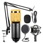 Conjunto de Microfone com Suporte Anti-Choque Metálico de Alta Gama para Rede K-Song BM-800, Kit BM800 Preto, Kit BM800 Rosa, Kit BM800 Azul, Kit BM800 Branco