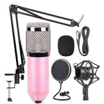 Conjunto de Microfone com Suporte Anti-Choque Metálico de Alta Gama para Rede K-Song BM-800, Kit BM800 Preto, Kit BM800 Rosa, Kit BM800 Azul, Kit BM800 Branco