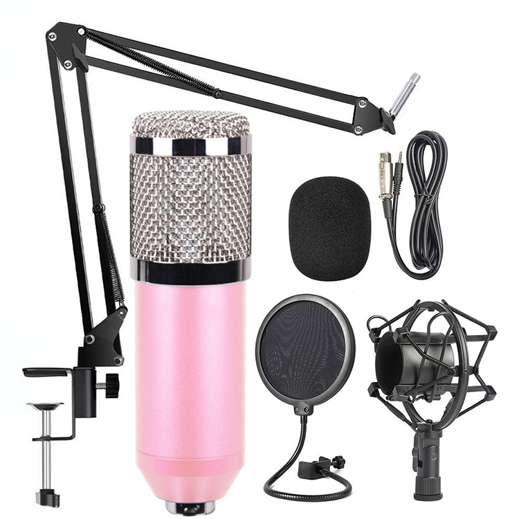 Conjunto de Microfone com Suporte Anti-Choque Metálico de Alta Gama para Rede K-Song BM-800, Kit BM800 Preto, Kit BM800 Rosa, Kit BM800 Azul, Kit BM800 Branco