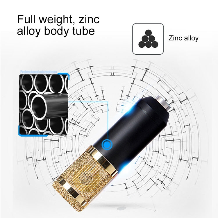 Conjunto de Microfone com Suporte Anti-Choque Metálico de Alta Gama para Rede K-Song BM-800, Kit BM800 Preto, Kit BM800 Rosa, Kit BM800 Azul, Kit BM800 Branco