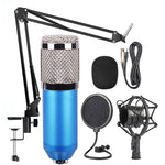 Conjunto de Microfone com Suporte Anti-Choque Metálico de Alta Gama para Rede K-Song BM-800, Kit BM800 Preto, Kit BM800 Rosa, Kit BM800 Azul, Kit BM800 Branco
