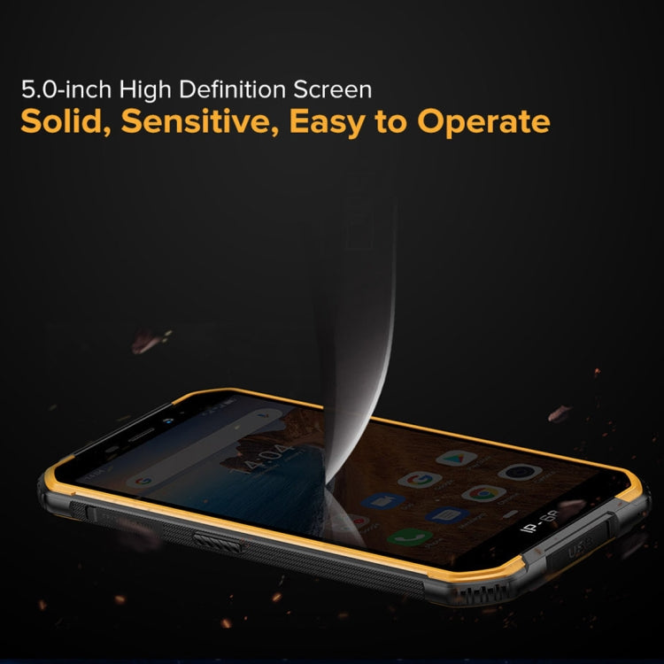 À prova de água IP68/IP69K, à prova de pó e choque, reconhecimento facial, bateria de 4000mAh, ecrã de 5.0 polegadas, Android 9.0 MTK6580A/W Quad Core até 1.3GHz, rede: 3G, Armor X6 2GB+16GB