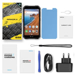 À prova de água IP68/IP69K, à prova de pó e choque, reconhecimento facial, bateria de 4000mAh, ecrã de 5.0 polegadas, Android 9.0 MTK6580A/W Quad Core até 1.3GHz, rede: 3G, Armor X6 2GB+16GB