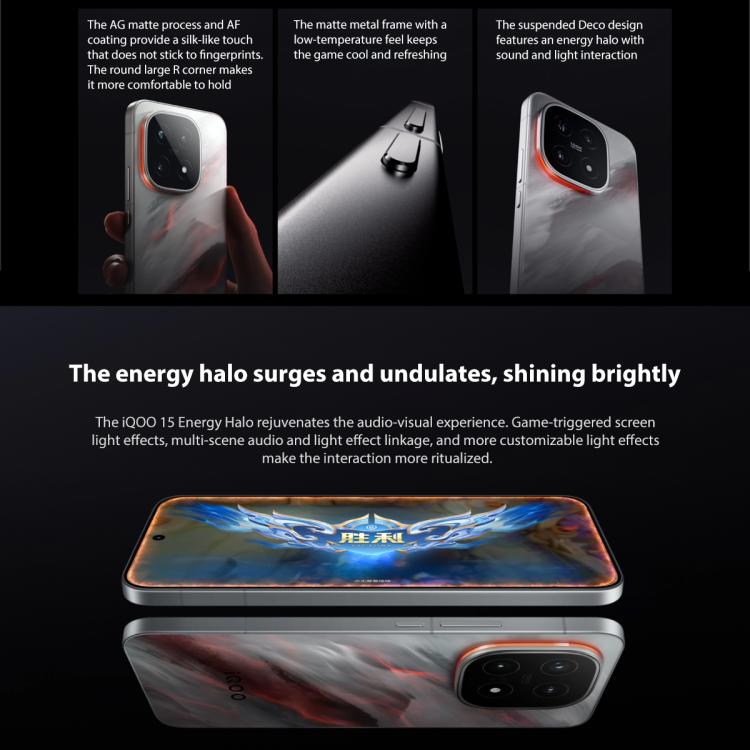vivo iQOO 15, 12GB+512GB, 6,85 polegadas Android 16 OriginOS 6 Snapdragon 8 Elite Gen 5 Octa Core, OTG, NFC, Rede: 5G, Suporte Google Play, 12GB+512GB
