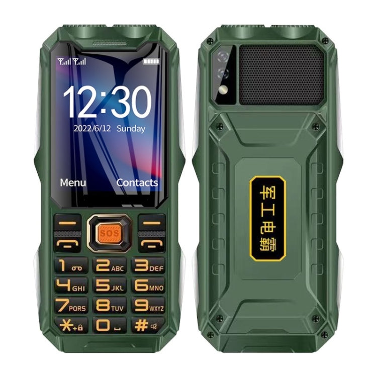 Impermeável, resistente a choques e poeiras, bateria de 16800mAh, 2,4 polegadas, 21 teclas, Bluetooth, lanterna LED, FM, SOS, Dual SIM, rede: 2G, Q8 2G