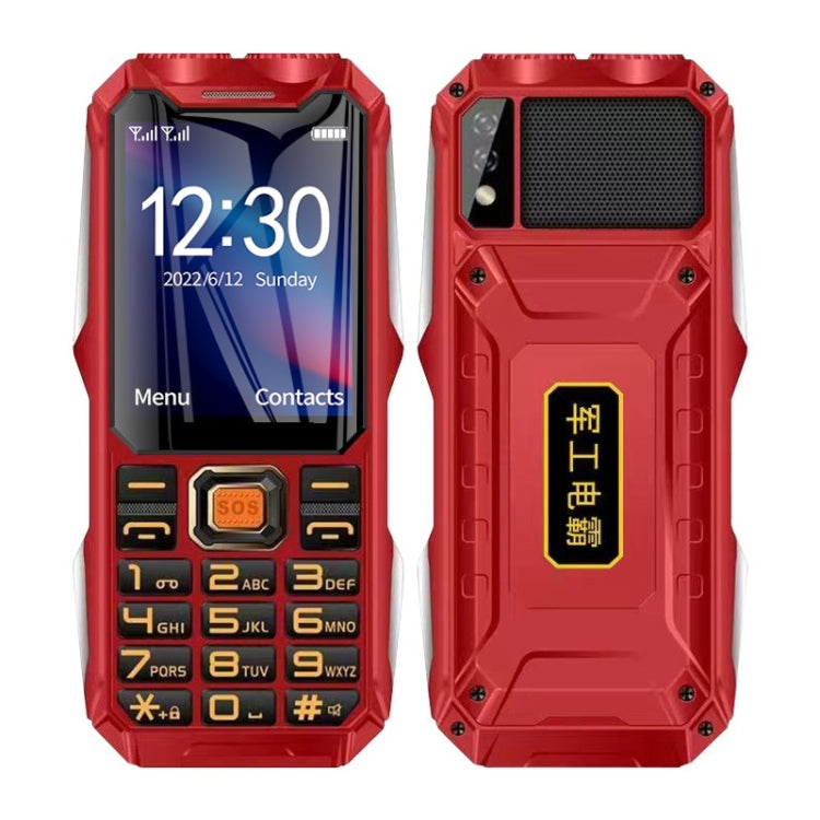 Impermeável, resistente a choques e poeiras, bateria de 16800mAh, 2,4 polegadas, 21 teclas, Bluetooth, lanterna LED, FM, SOS, Dual SIM, rede: 2G, Q8 2G