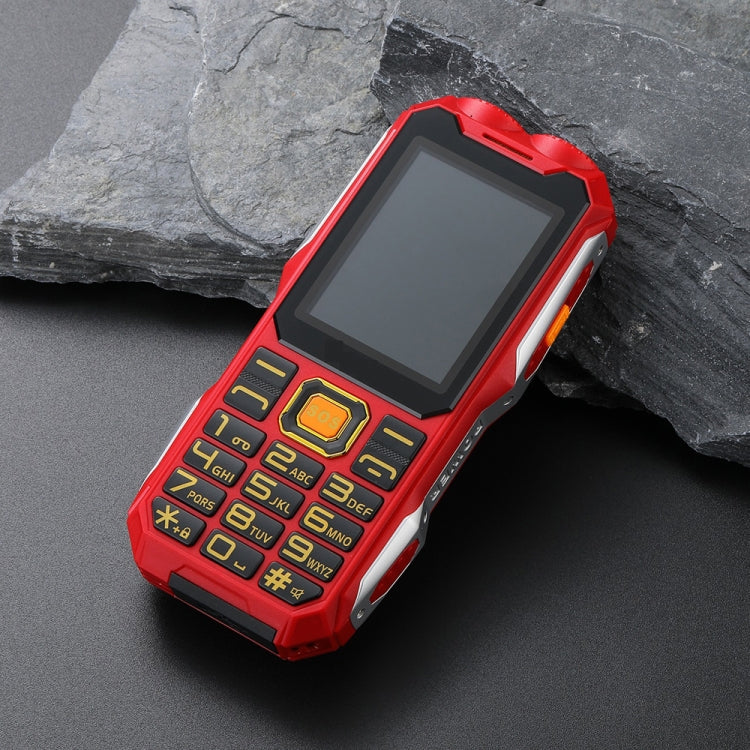 Impermeável, resistente a choques e poeiras, bateria de 16800mAh, 2,4 polegadas, 21 teclas, Bluetooth, lanterna LED, FM, SOS, Dual SIM, rede: 2G, Q8 2G