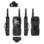 Impermeável, resistente a choques e poeiras, bateria de 2400mAh, 2,2 polegadas, 21 teclas, lanterna LED, FM, Quad SIM, com antena