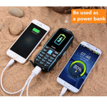Resistente a poeiras e choques, MTK6261DA, bateria de 2400mAh, 2,4 polegadas, Dual SIM