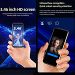 Reconhecimento Facial por Infravermelhos, Android 6.0 de 3.46 polegadas MTK6737 Quad Core até 1.1GHz, BT, WiFi, FM, Rede: 4G, GPS, Dual SIM, 3GB+64GB