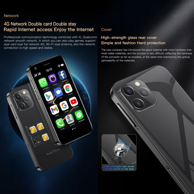 Android 10.0 de 3.0 polegadas MTK6750 Octa Core, Bluetooth, WiFi, OTG, Rede: 4G, Dual SIM, Suporte Google Play, 2GB+16GB