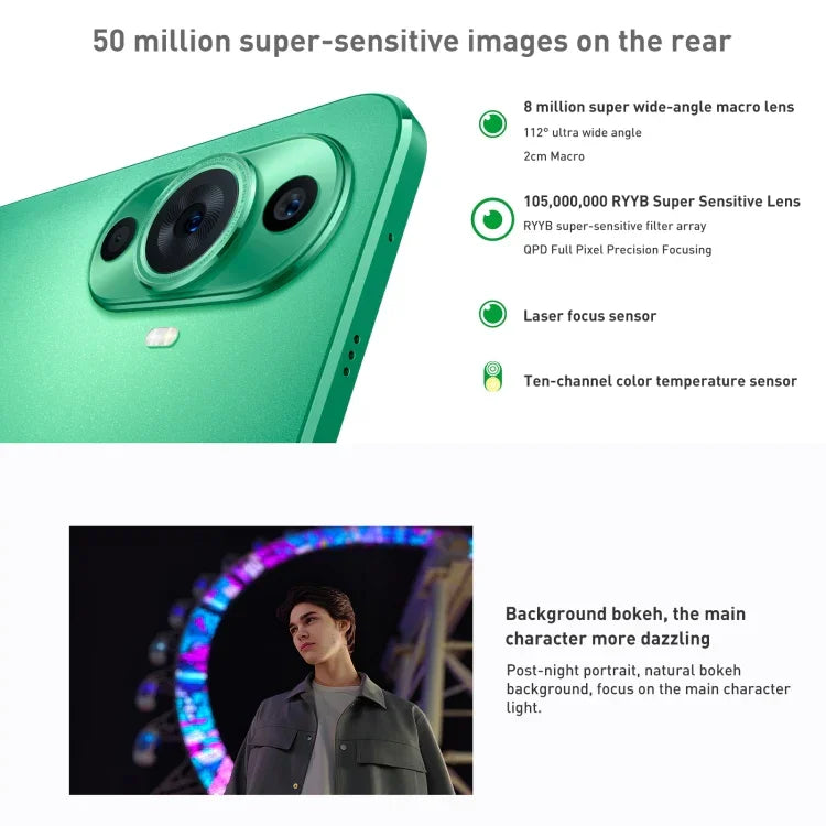 Câmaras Duplas Traseiras, Identificação por Impressão Digital no Ecrã, 6,7 polegadas HarmonyOS Qualcomm Snapdragon 778G 4G Octa Core até 2,4GHz, Rede: 4G, OTG, NFC, Não Suporta Google Play, nova 11 256GB