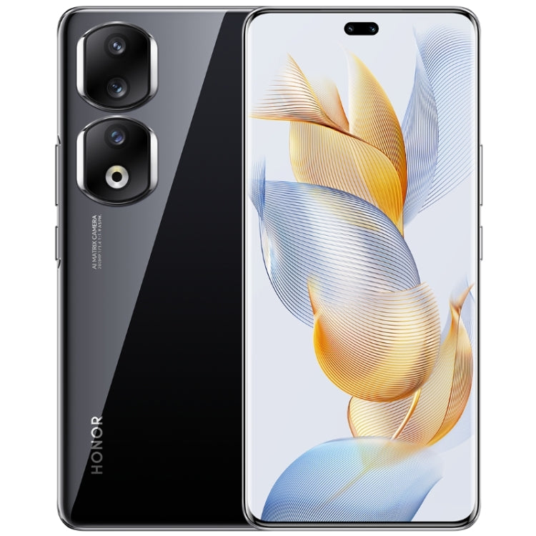 Três câmaras traseiras + duas câmaras frontais, identificação por impressão digital no ecrã, 6,78 polegadas Magic UI 7.1 Android 13 Qualcomm Snapdragon 8+ Gen 1 Octa Core até 3,0GHz, Rede: 5G, OTG, NFC, Não suporta Google Play, Honor 90 Pro 5G 12GB+256GB