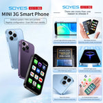 3,0 polegadas Android 8.1 MTK6580 Quad Core até 1,3GHz, Bluetooth, WiFi, GPS, Rede: 3G, Dual SIM, SOYES XS15