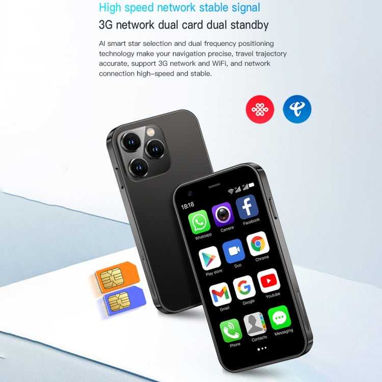 3,0 polegadas Android 8.1 MTK6580 Quad Core até 1,3GHz, Bluetooth, WiFi, GPS, Rede: 3G, Dual SIM, SOYES XS15