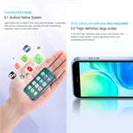 3,0 polegadas Android 8.1 MTK6580 Quad Core até 1,3GHz, Bluetooth, WiFi, GPS, Rede: 3G, Dual SIM, SOYES XS15