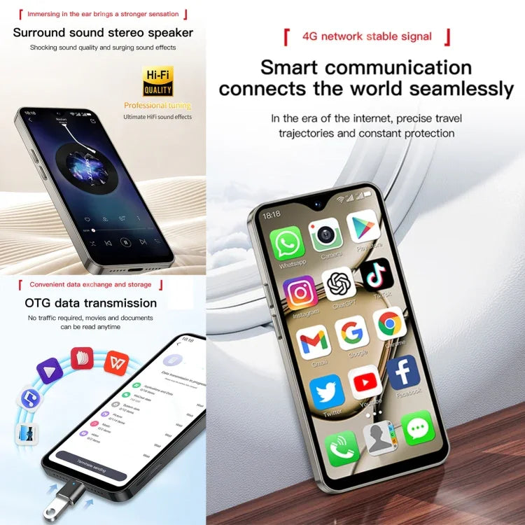 SOYES XS18 Pro Max, 2GB+16GB, Face ID, 4,3 polegadas Android 8.1 MTK6737A Quad Core, Rede: 4G, OTG, Dual SIM, XS18 Pro Max