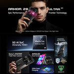 Ulefone Armor 28 Ultra Telemóvel Resistente, 16GB+1TB, Visão Noturna, 10600mAh, 6,67 polegadas Android 14 MediaTek Dimensity 9300+ Octa Core, Rede: 5G, NFC, Armor 28 Ultra