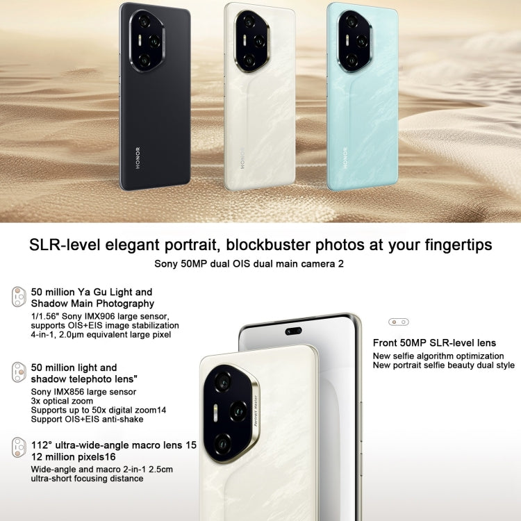 Honor 300 Pro, 12GB+256GB, impressão digital no ecrã, ecrã de 6.78 polegadas MagicOS 9.0 / Android 15 Snapdragon 8 Gen 3 Octa Core, rede: 5G, NFC, OTG, não suporta Google Play, Honor 300 Pro, 12GB+256GB