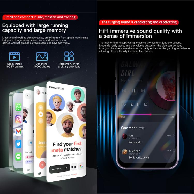 SOYES XS19 Pro, 4GB+64GB, 3,8 polegadas Android 12.0 MTK6762 Quad Core, Rede: 4G, Dual SIM, GPS, OTG, Suporta Google Play Store, 4GB+64GB