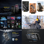 Ulefone Armor 27 Telemóvel Resistente, 12GB+256GB, Visão Noturna, 10600mAh, 6,78 polegadas Android 14 MediaTek Helio G99 Octa Core, Rede: 4G, NFC, OTG, Armor 27