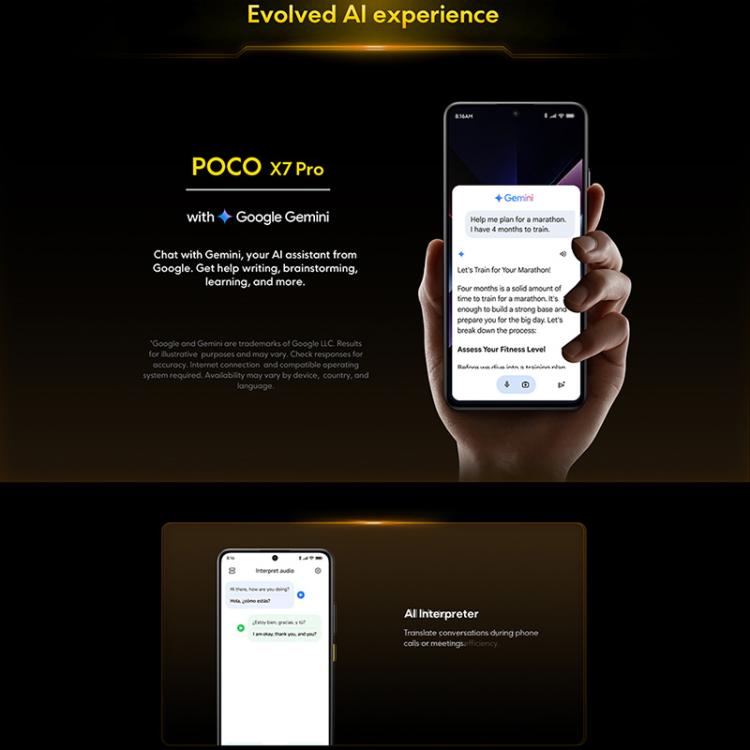 Xiaomi POCO X7 Pro 5G Global, 12GB+512GB, impressão digital no ecrã, ecrã de 6.67 polegadas Xiaomi HyperOS 2 MediaTek Dimensity 8400-Ultra Octa Core, NFC, rede: 5G, 12GB+512GB