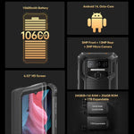 Oukitel WP23 Plus Telemóvel Resistente, 8GB+256GB, 6,52 polegadas Android 14.0 Unisoc T606 Octa-core, NFC, OTG, Rede: 4G, WP23 Plus 8GB+256GB