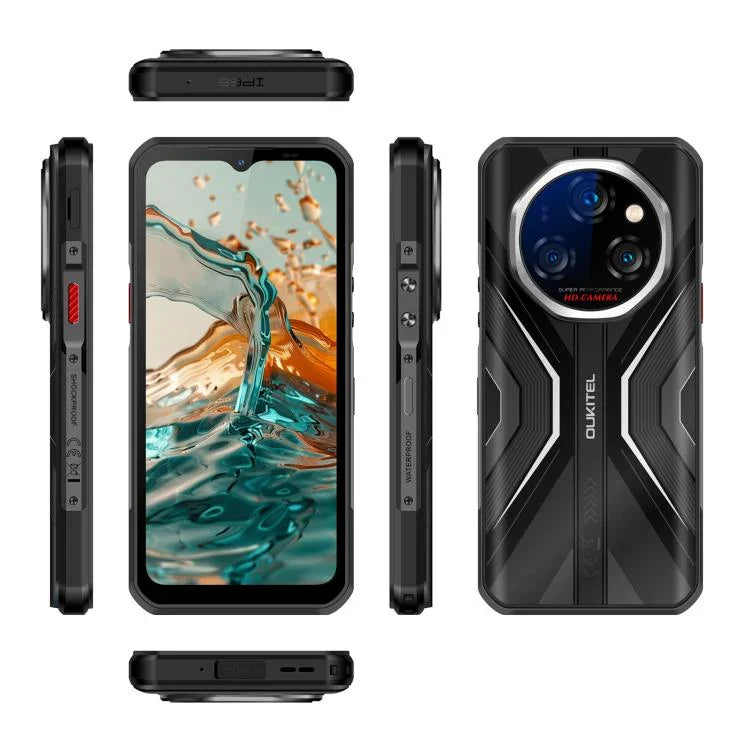 Oukitel WP55 Pro 5G Telefone Robusto, 16GB+512GB, Câmara 108MP, Identificação por Impressão Digital, 6,6 polegadas Android 15 MediaTek Dimensity 7025 Octa Core, NFC, OTG, Rede: 5G, WP55 Pro