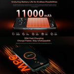Oukitel WP55 Pro 5G Telefone Robusto, 16GB+512GB, Câmara 108MP, Identificação por Impressão Digital, 6,6 polegadas Android 15 MediaTek Dimensity 7025 Octa Core, NFC, OTG, Rede: 5G, WP55 Pro