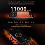 Oukitel WP55 5G Telefone Robusto, 12GB+256GB, Câmara 108MP, Identificação por Impressão Digital, 6,6 polegadas MediaTek Dimensity 7025 Octa Core, NFC, OTG, Rede: 5G, WP55