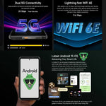 Ulefone Armor 28 Pro Telefone Robusto, 16GB+512GB, Visão Noturna, 10600mAh, 6,67 polegadas + 1,04 polegadas Android 15 MediaTek Dimensity 7300 Octa Core, Rede: 5G, NFC