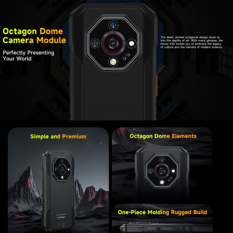 Ulefone Armor X32 Telefone Robusto, 8GB+256GB, Visão Noturna, 5,65 polegadas Android 14 MediaTek Helio G91 Octa Core, Rede: 4G, NFC, OTG