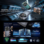 Oukitel WP200 Pro 5G Telefone Robusto, 24GB+1TB, Impressão Digital no Ecrã, 6,7 polegadas Android 15.0 MTK Dimensity 8200 Octa-Core, NFC, OTG, Rede: 5G