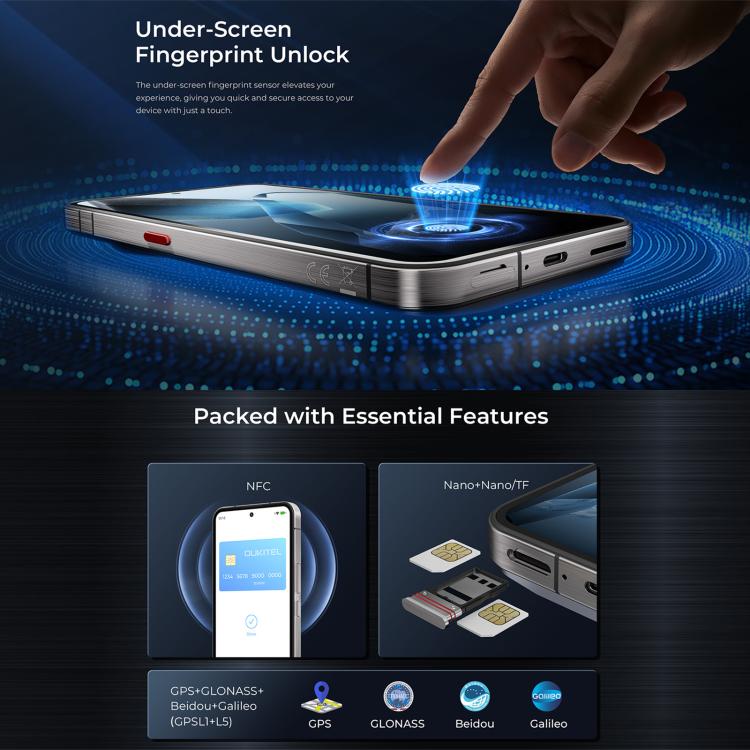 Oukitel WP200 Pro 5G Telefone Robusto, 24GB+1TB, Impressão Digital no Ecrã, 6,7 polegadas Android 15.0 MTK Dimensity 8200 Octa-Core, NFC, OTG, Rede: 5G