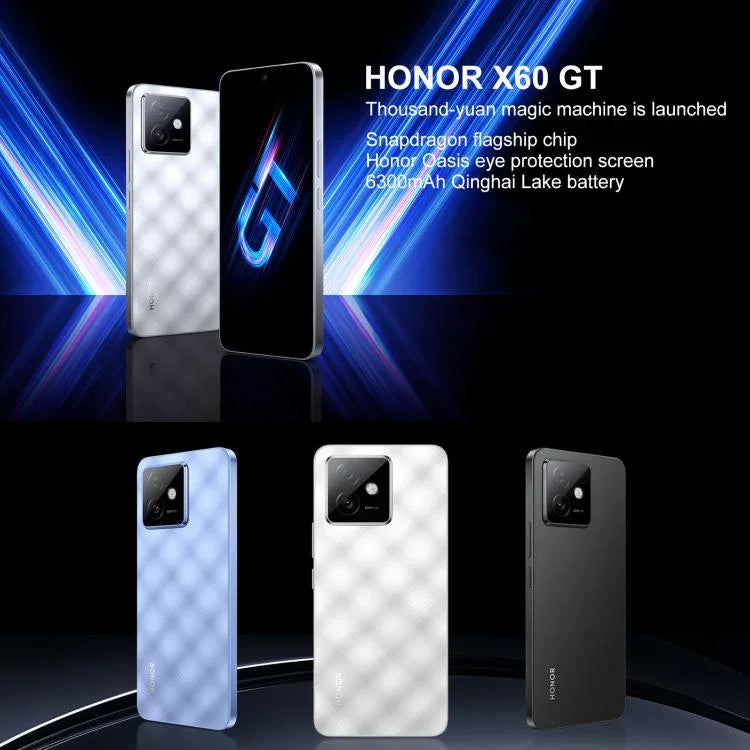 Honor X60 GT, 12GB+256GB, Impressão Digital no Ecrã, 6,7 polegadas MagicOS 9.0 Android 15.0 Snapdragon 8+ Gen 1 Octa Core, Rede: 5G, OTG, NFC, 12GB+256GB