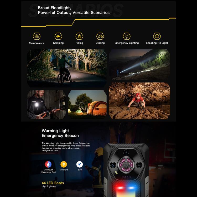 Ulefone Armor 30, 12GB+512GB, Visão Noturna, Telemóvel Resistente IP68/IP69K, 6,95 polegadas Android 15 MediaTek Helio G100 Octa Core, Rede: 4G, NFC, OTG, Armor 30