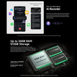 Ulefone Armor 33 Telemóvel Resistente, 12GB+512GB, 6,95 polegadas Android 15 MediaTek Helio G100 Octa Core, Rede: 4G, OTG, NFC, Luz LED, Armor 33
