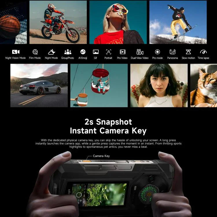 Ulefone Armor 33 Pro Telemóvel Resistente, 16GB+512GB, Visão Noturna, 6,95 polegadas + 3,4 polegadas Ecrã Duplo Android 14 MediaTek Dimensity 7300X Octa Core, Rede: 5G, OTG, NFC, Armor 33 Pro
