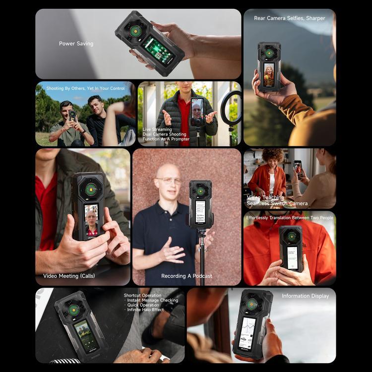 Ulefone Armor 33 Pro Telemóvel Resistente, 16GB+512GB, Visão Noturna, 6,95 polegadas + 3,4 polegadas Ecrã Duplo Android 14 MediaTek Dimensity 7300X Octa Core, Rede: 5G, OTG, NFC, Armor 33 Pro