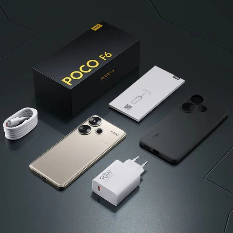 Xiaomi POCO F6 Global, 8GB+256GB, Leitor de Impressões Digitais no Ecrã, 6,67 polegadas Xiaomi HyperOS Snapdragon 8s Gen 3 Octa Core 3.0GHz, NFC, Rede: 5G, 8GB+256GB